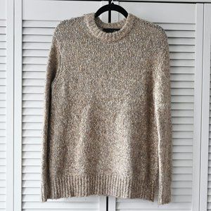360 Sweater Tan Knit Crewneck Sweater One Size | Fits like oversized medium